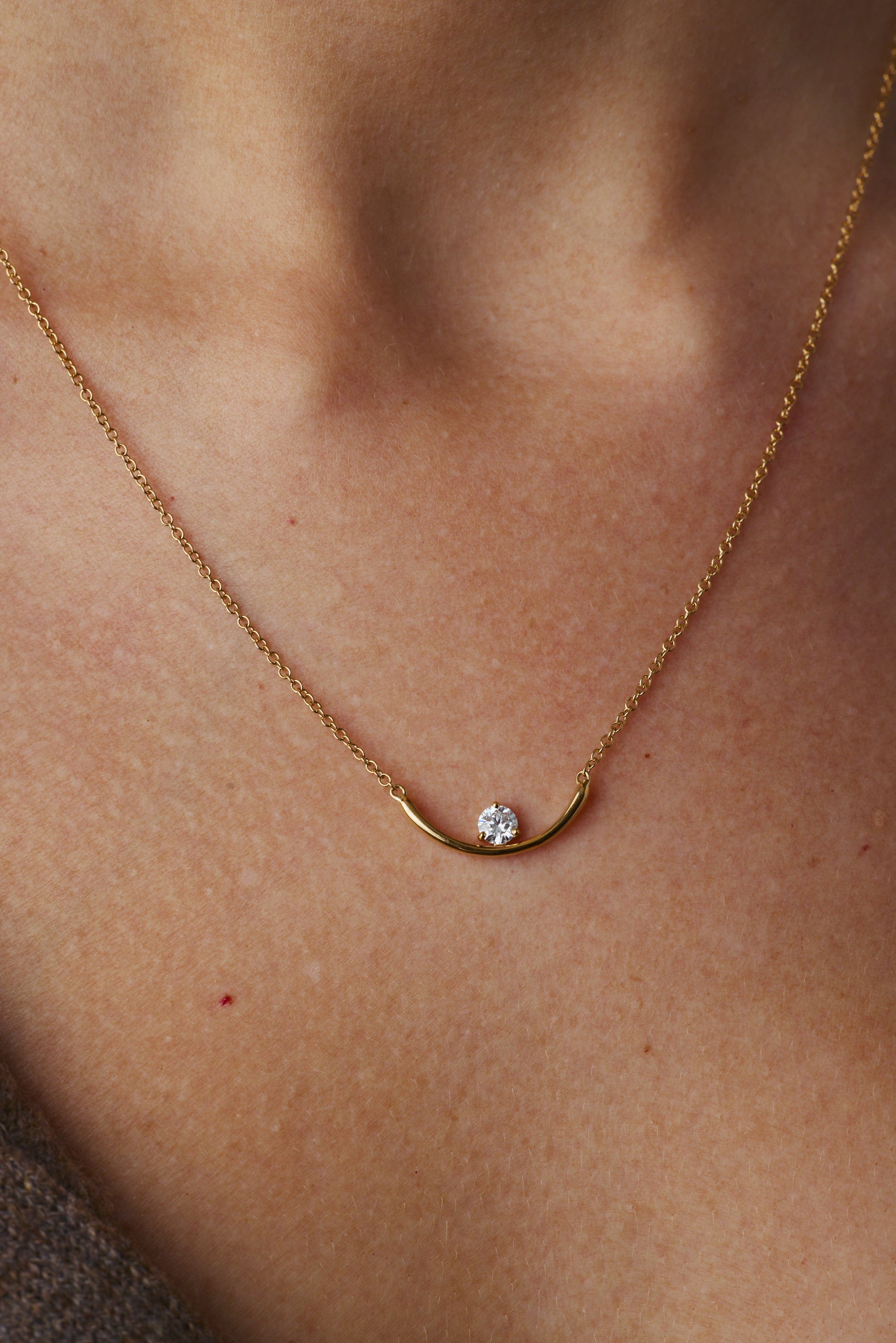 FADE TO BLACK STUDIO NECKLACES Half Light Diamond Necklace