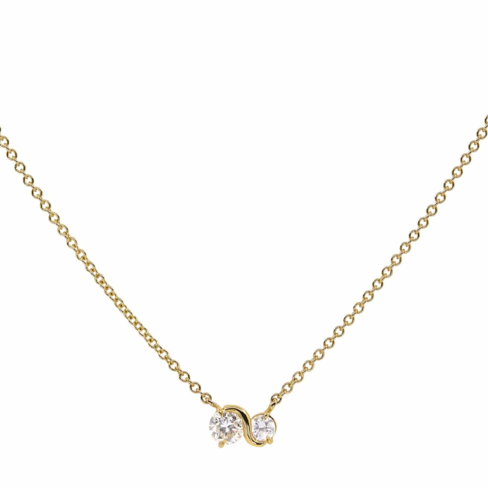 FADE TO BLACK STUDIO NECKLACES Yellow Gold / 16 inch Infinite Diamond Necklace