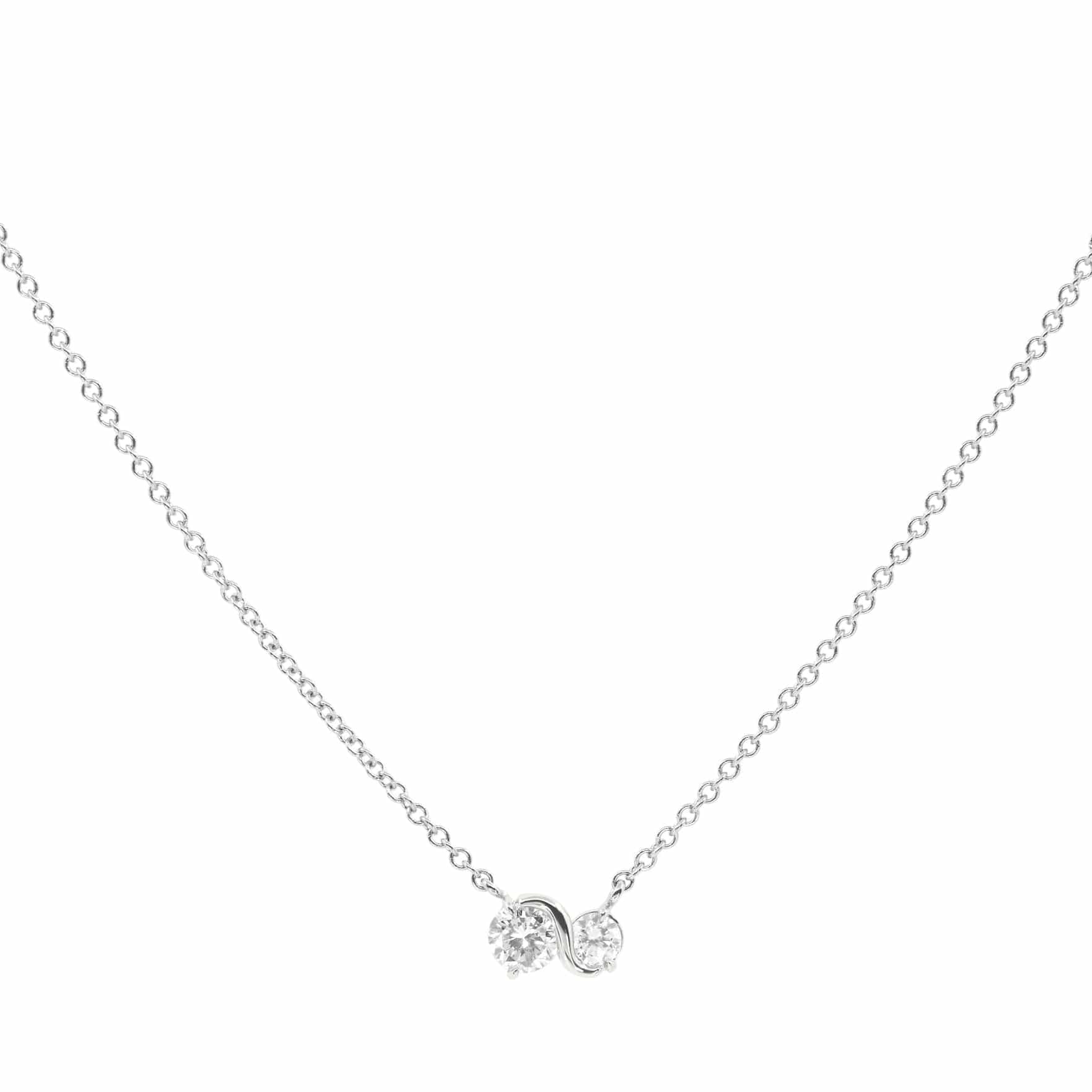 FADE TO BLACK STUDIO NECKLACES Infinite Diamond Necklace White Gold