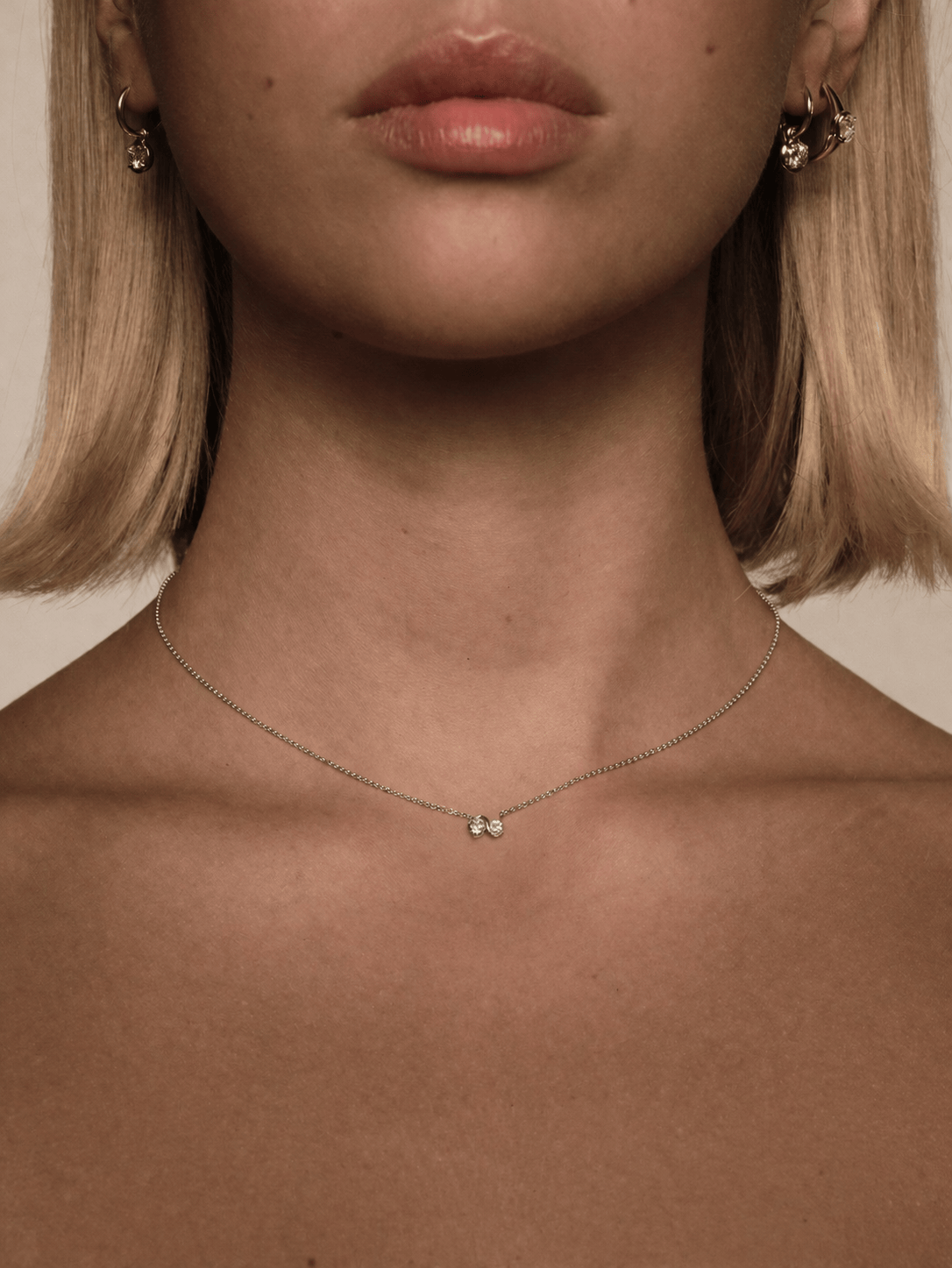 FADE TO BLACK STUDIO NECKLACES Infinite Diamond Necklace White Gold