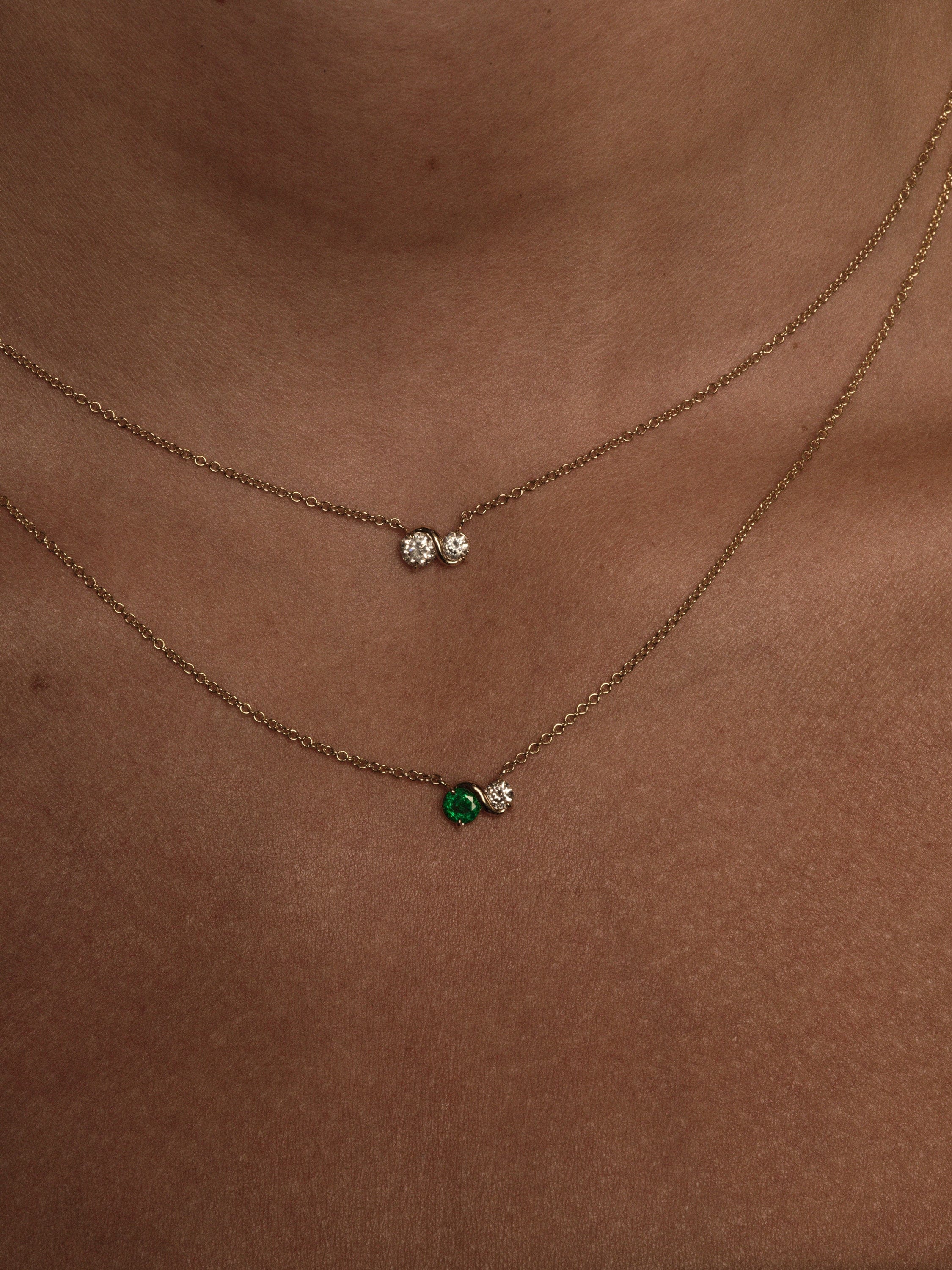 FADE TO BLACK STUDIO NECKLACES Infinite Emerald Necklace