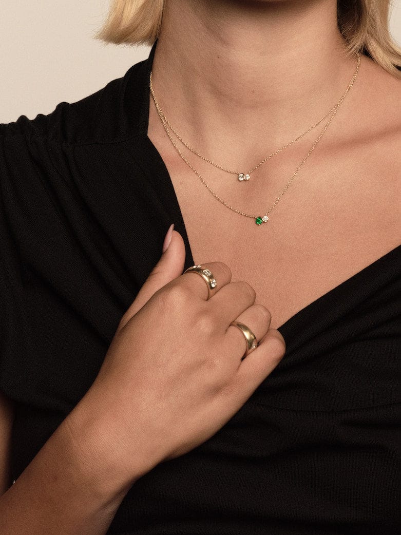 FADE TO BLACK STUDIO NECKLACES Infinite Emerald Necklace