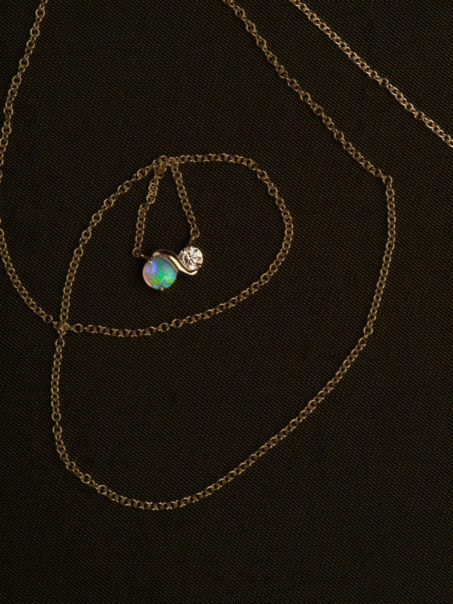 FADE TO BLACK STUDIO NECKLACES Infinite Opal Necklace