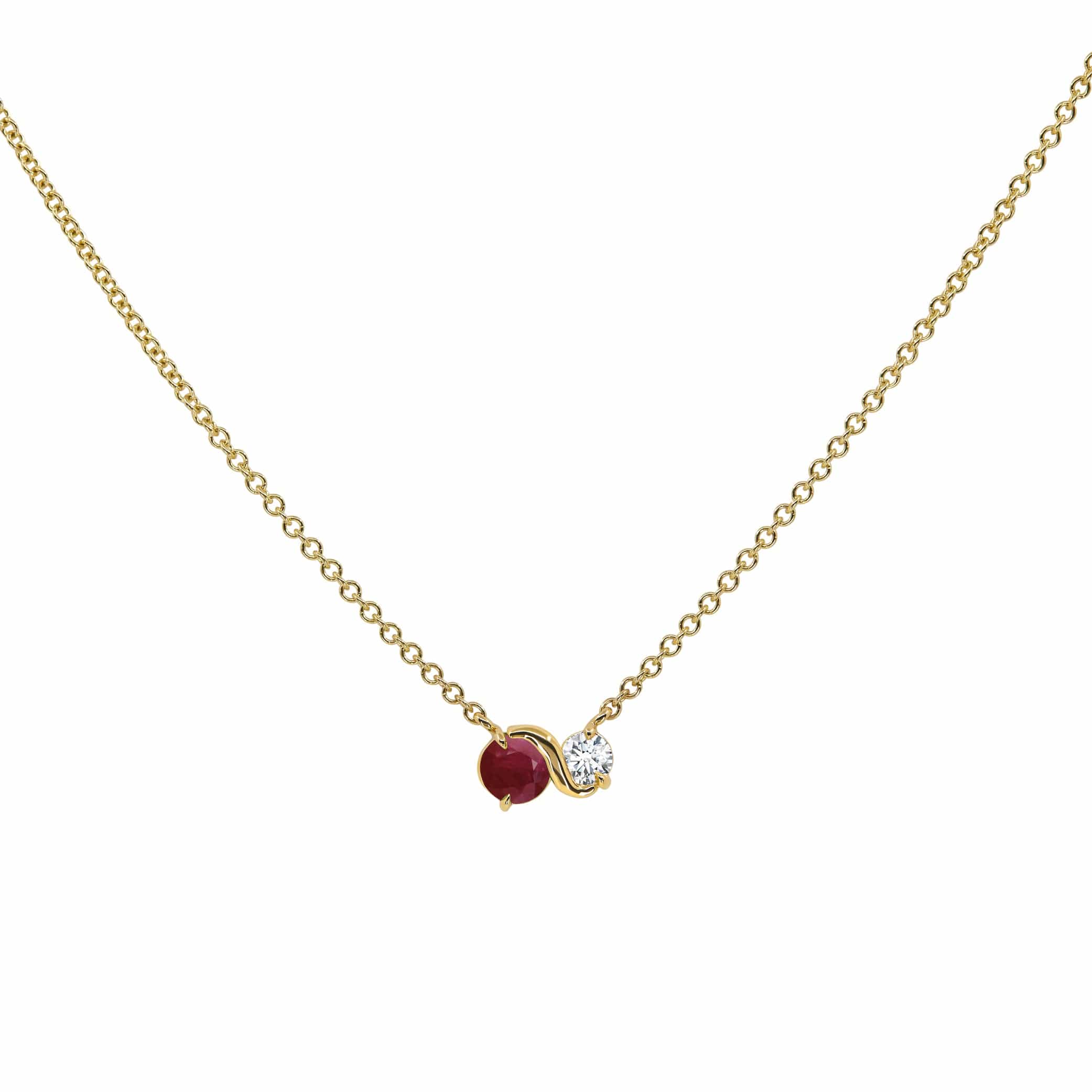 FADE TO BLACK STUDIO NECKLACES Infinite Ruby Necklace