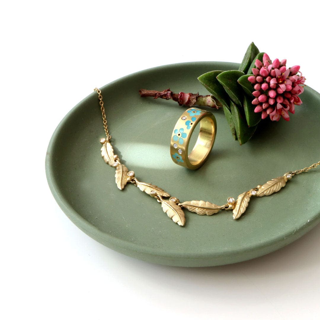 Gwen Barba NECKLACES Leaflet Diamond Berry Necklace