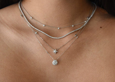 Curated Los Angeles NECKLACES North Star Diamond Charm Necklace