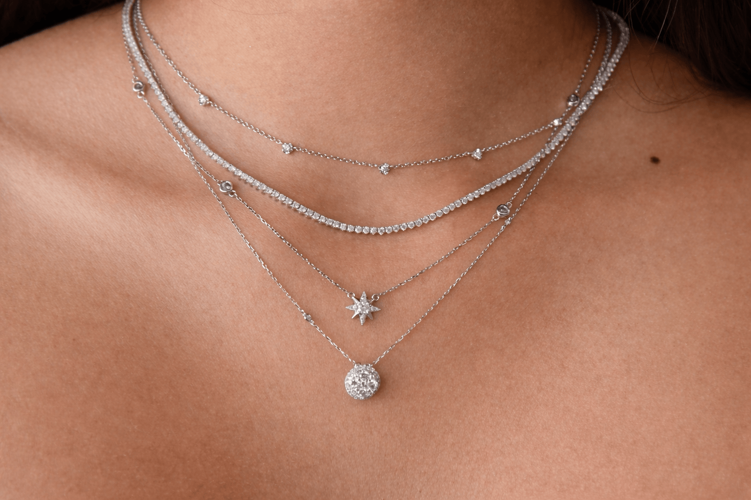 Curated Los Angeles NECKLACES North Star Diamond Charm Necklace