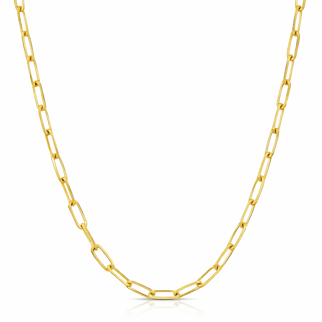 Curated Los Angeles NECKLACES Paper Clip Link Yellow Gold Chain