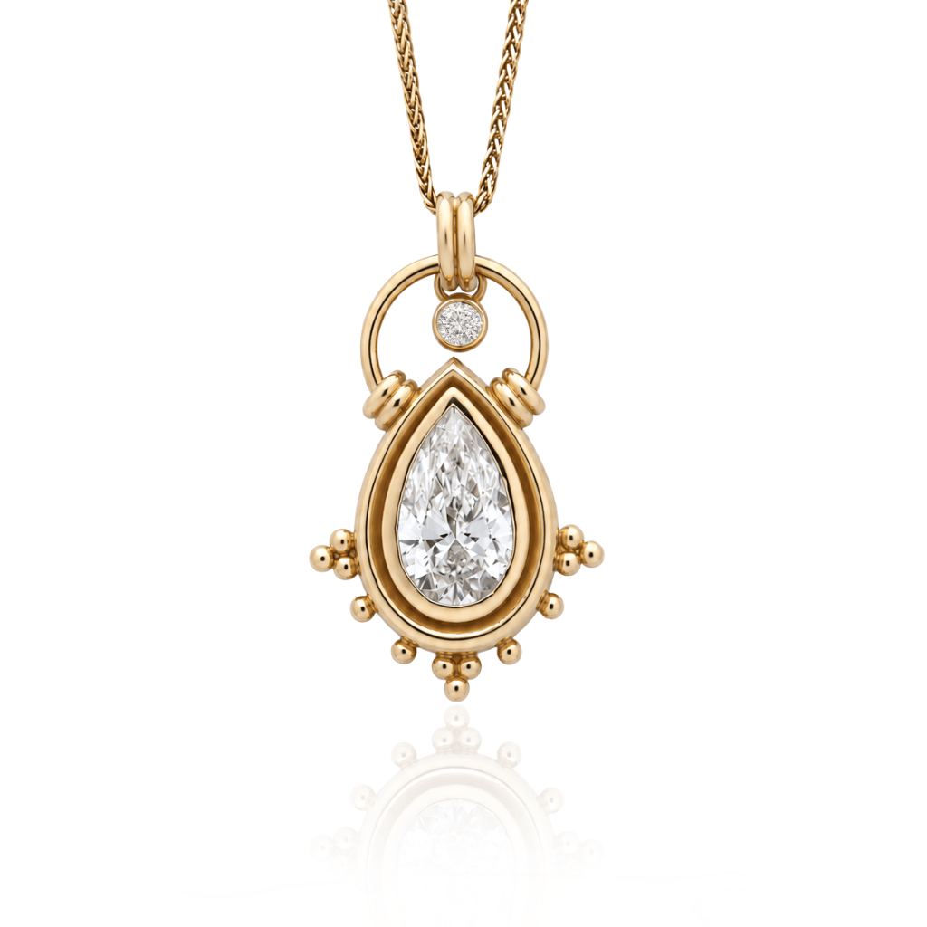 Annalisa Saylor NECKLACES Reliquia Pear Diamond Pendant Necklace