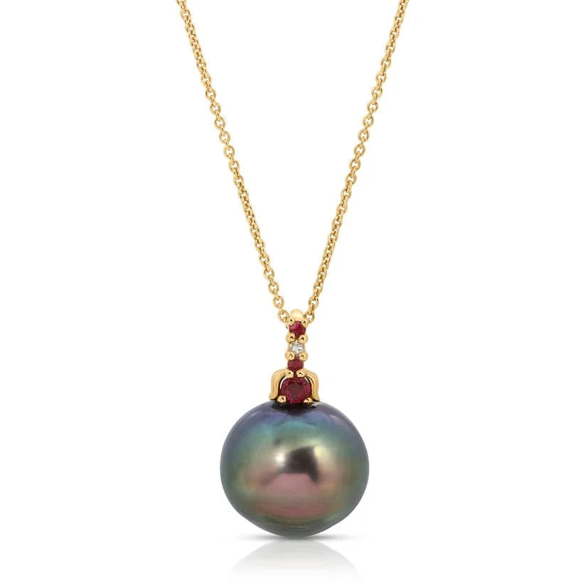 Danielle Morgan Jewelry NECKLACES Tahitian Black Pearl Necklace