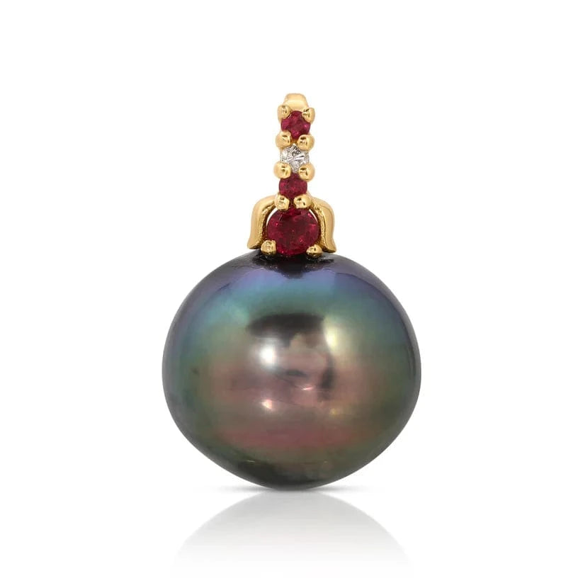 Danielle Morgan Jewelry NECKLACES Tahitian Black Pearl Necklace