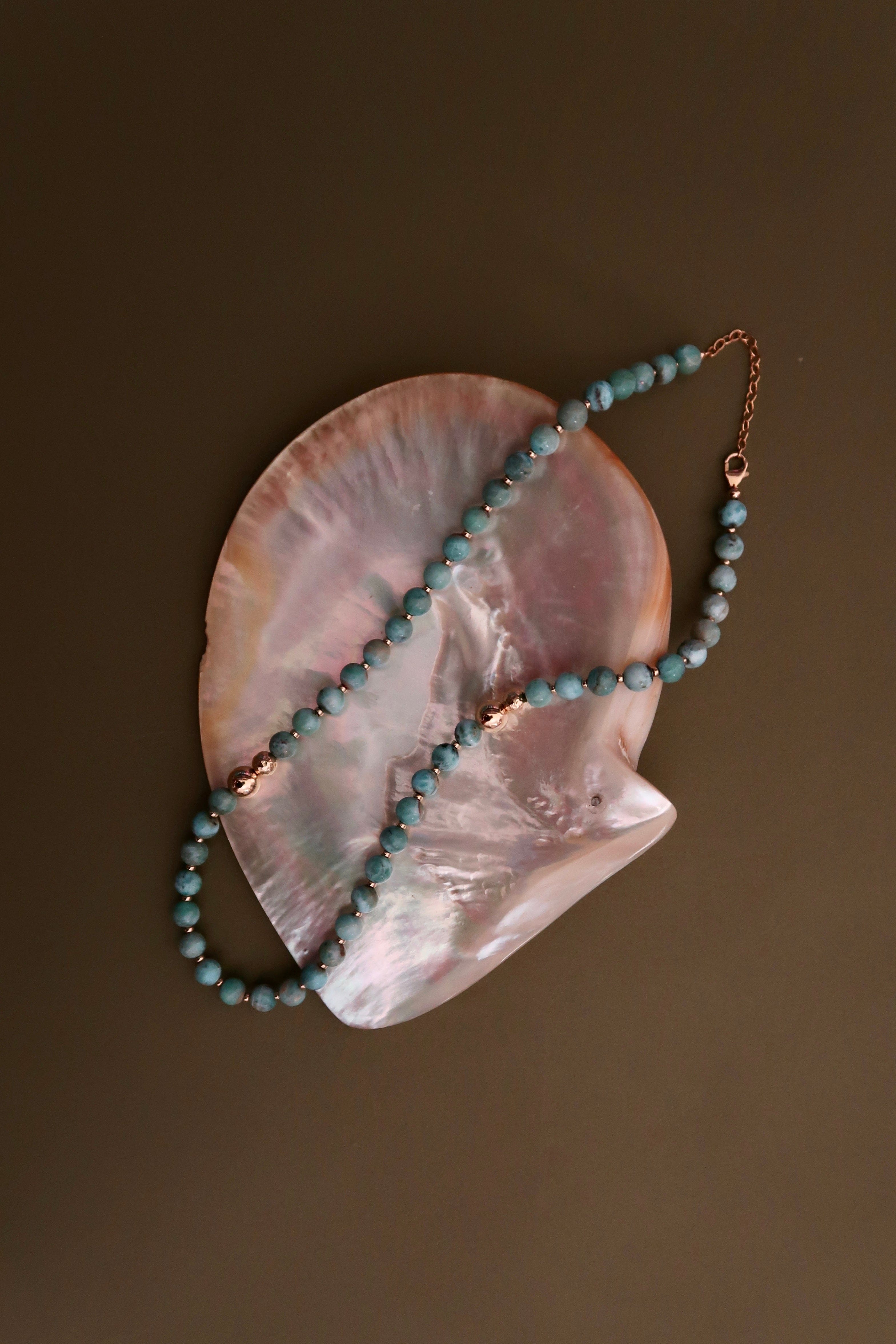 Karen Lazar Design NECKLACES The Aster Necklace - Larimar