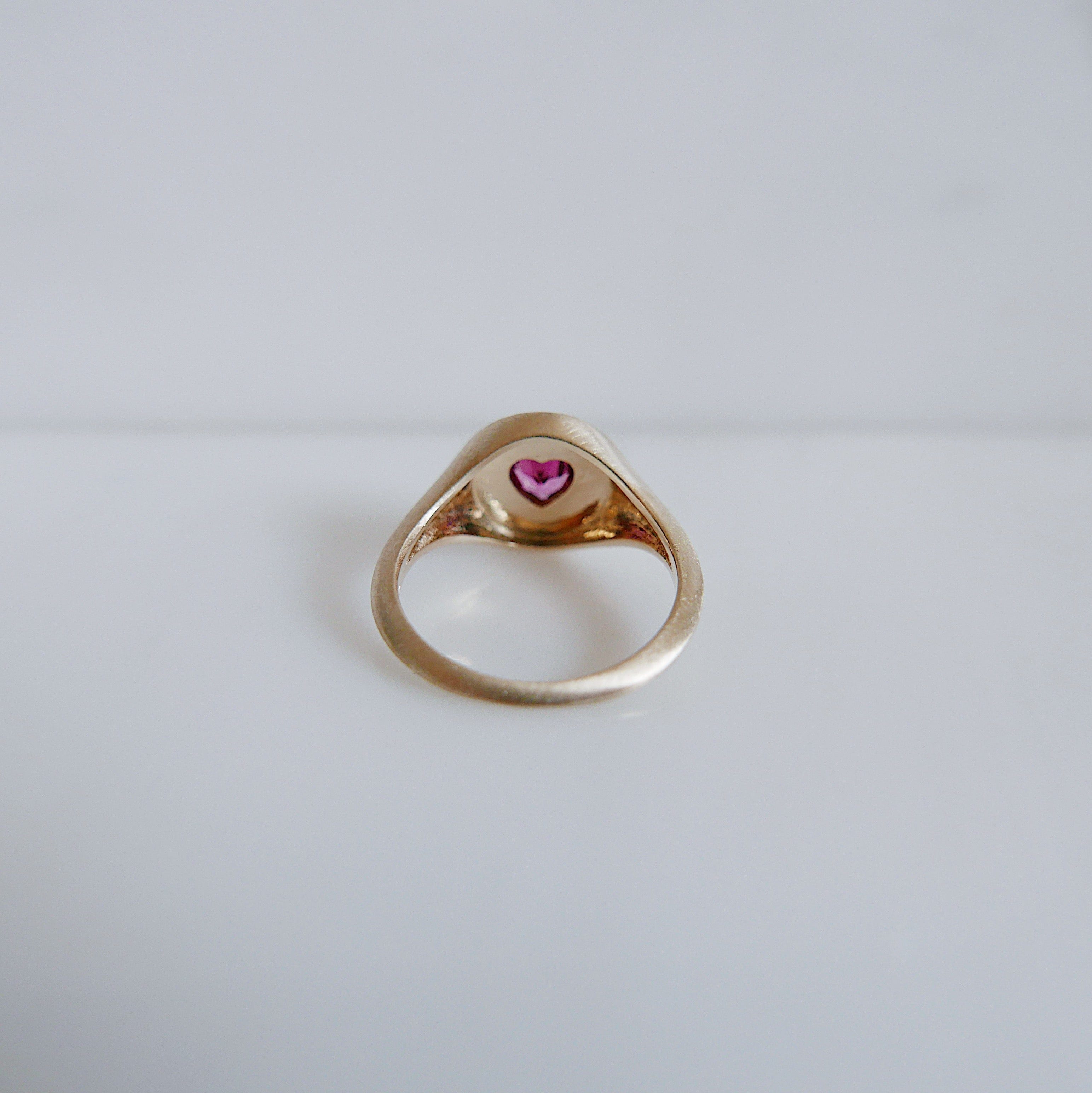 Mason Grace Jewelry One of a Kind Tourmaline Heart Signet