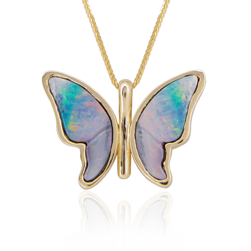 Sublimity Opal Butterfly Necklace