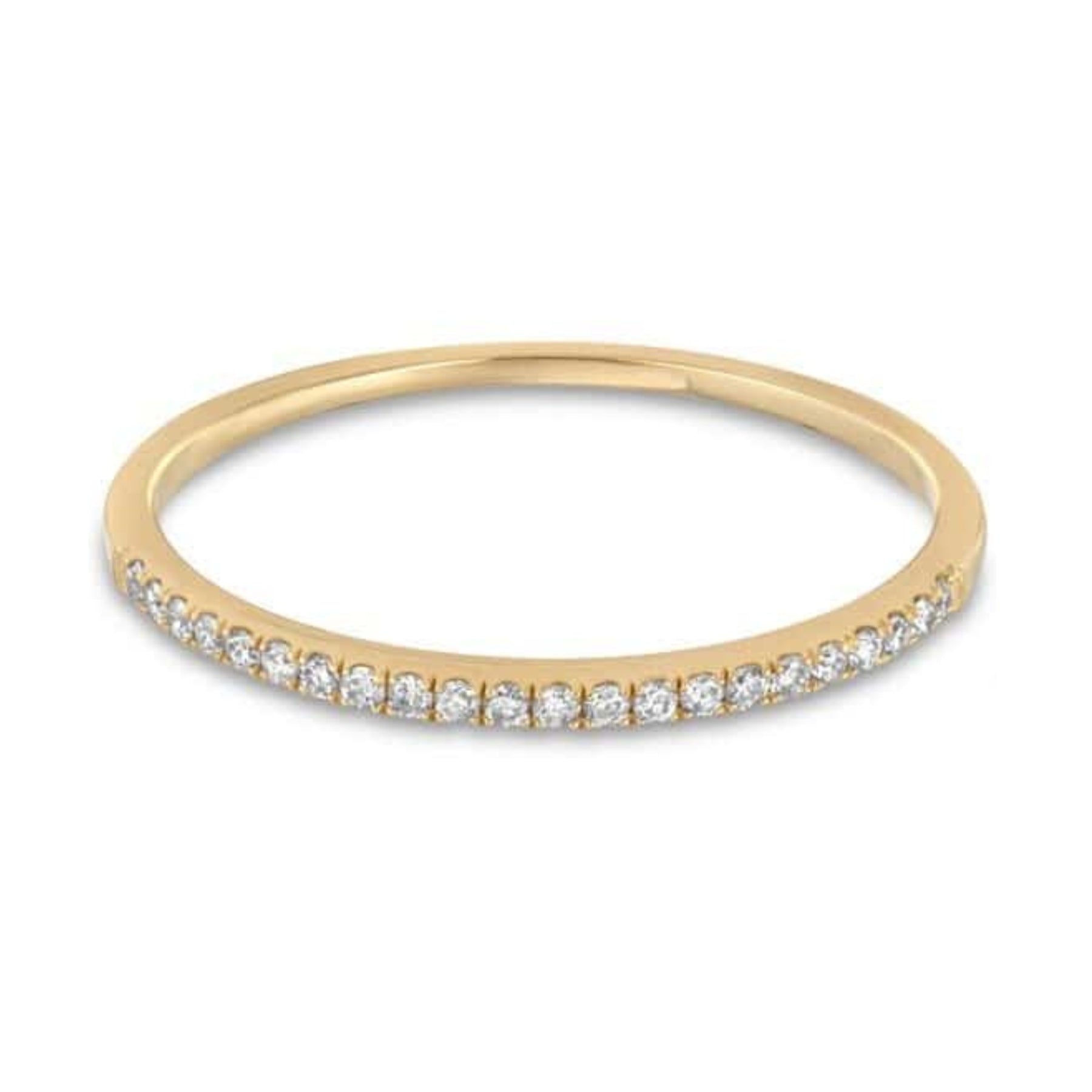 Pave Diamond Half Eternity Ring