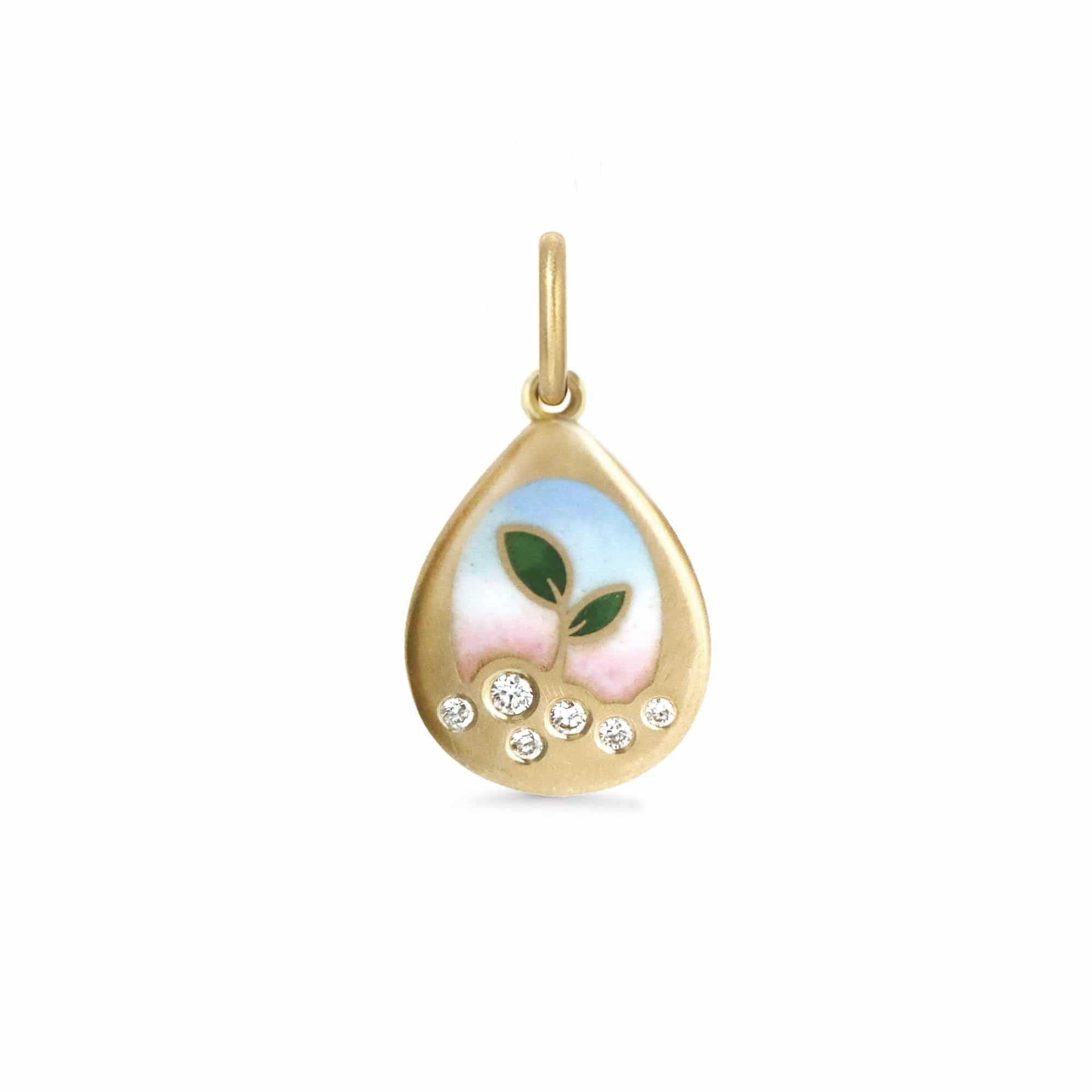 Gwen Barba PENDANTS Seedling Enamel Pendant