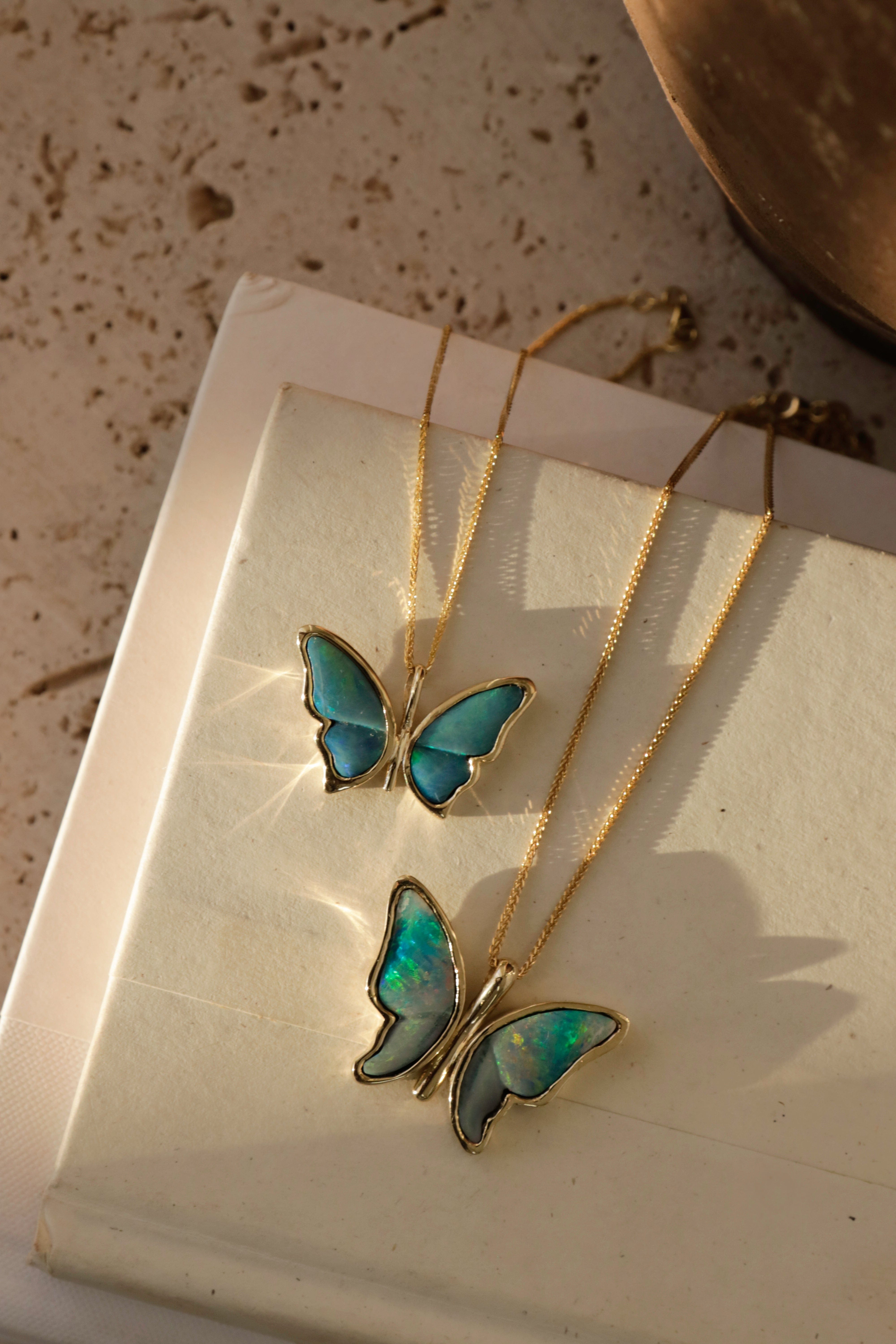 Sublimity Petite Opal Butterfly Necklace