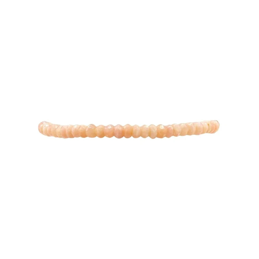 3mm Pink Opal Gemstone Beaded Bracelet