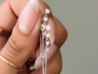 Diamond Chain Drop Earrings
