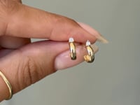 Diamond J Hoop Earrings