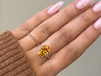 Oval Citrine & Diamond Accent Ring in 14K Yellow Gold