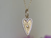 Elongated Diamond Heart Charm