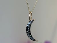 Black Diamond Moon Charm