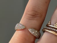Pave Diamond Tapered Cuff Pinky Ring