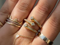 Diamond Three Wrap Open Band Ring