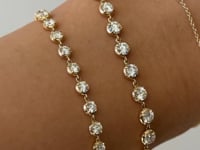 14K Round Cut Diamond Tennis Bracelet