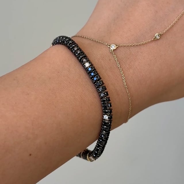 Black Diamond Eternity Bracelet
