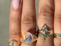 Starburst Oval Lab Diamond Ring