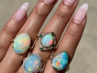 Ethiopian Opal and Diamond Ring