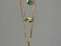 Neptune Oval, Emerald x Diamond Necklace