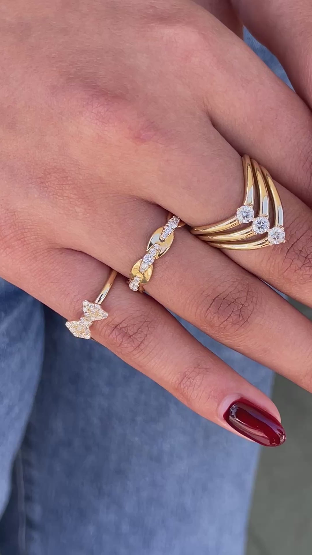 Pave Diamond Bow Tie Ring
