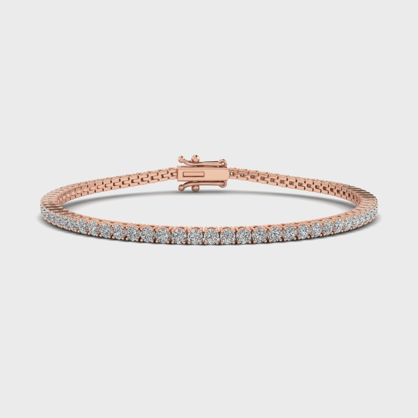 4 Carat Lab Diamond Tennis Bracelet Rose Gold