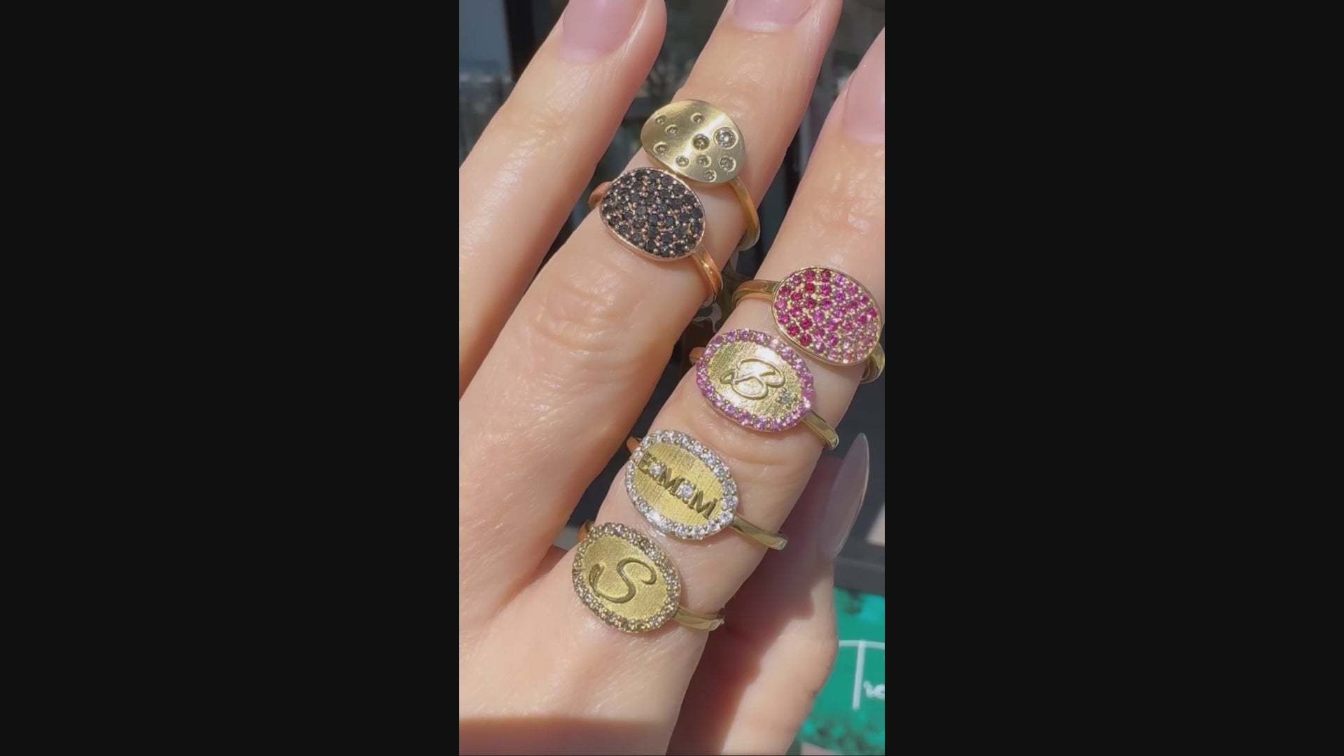 Champagne Diamonds Initial Ring