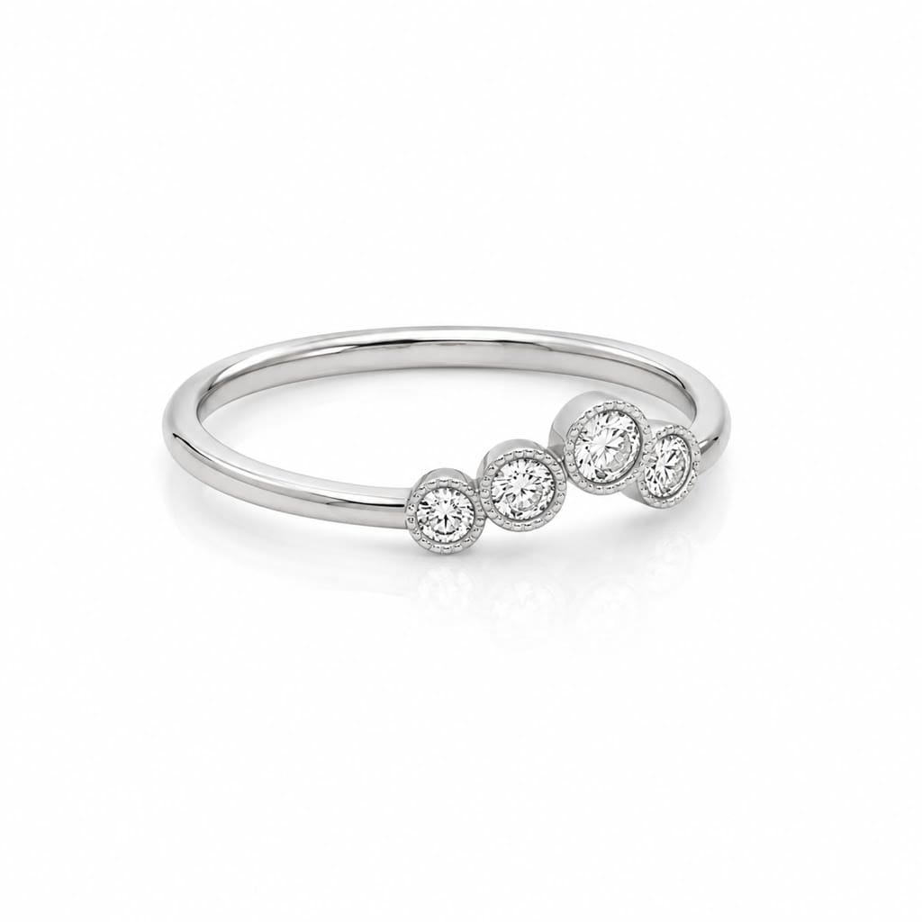 Curated Los Angeles RINGS 5 Diamond Milgrain Band
