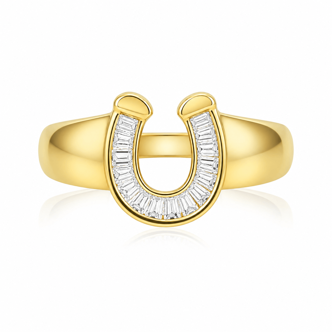 Curated Los Angeles RINGS Baguette Diamond Horseshoe Ring