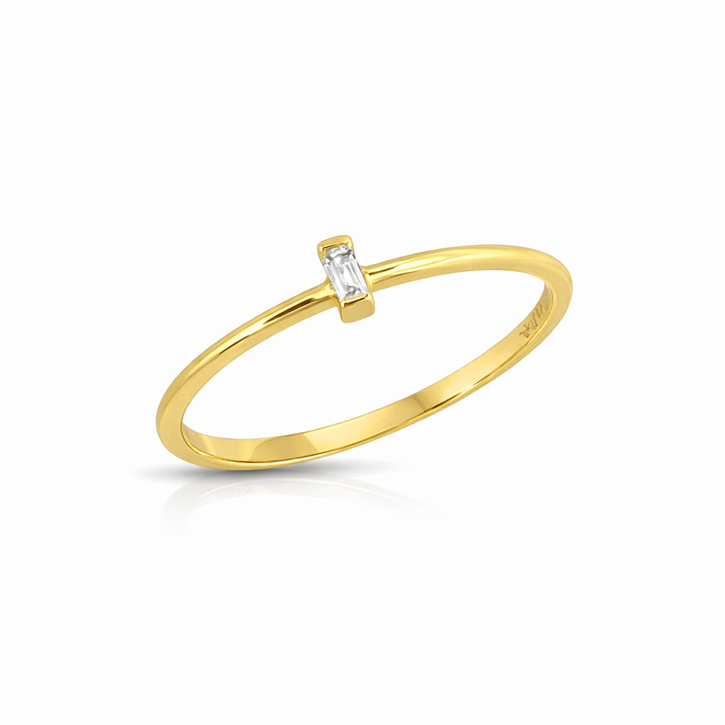 CLA RINGS Baguette Diamond Solitaire Ring