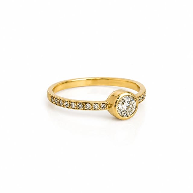 Curated Los Angeles RINGS Bezel Solitaire Diamond Ring