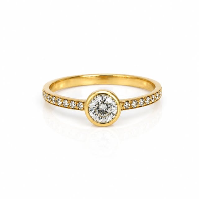 Curated Los Angeles RINGS Bezel Solitaire Diamond Ring