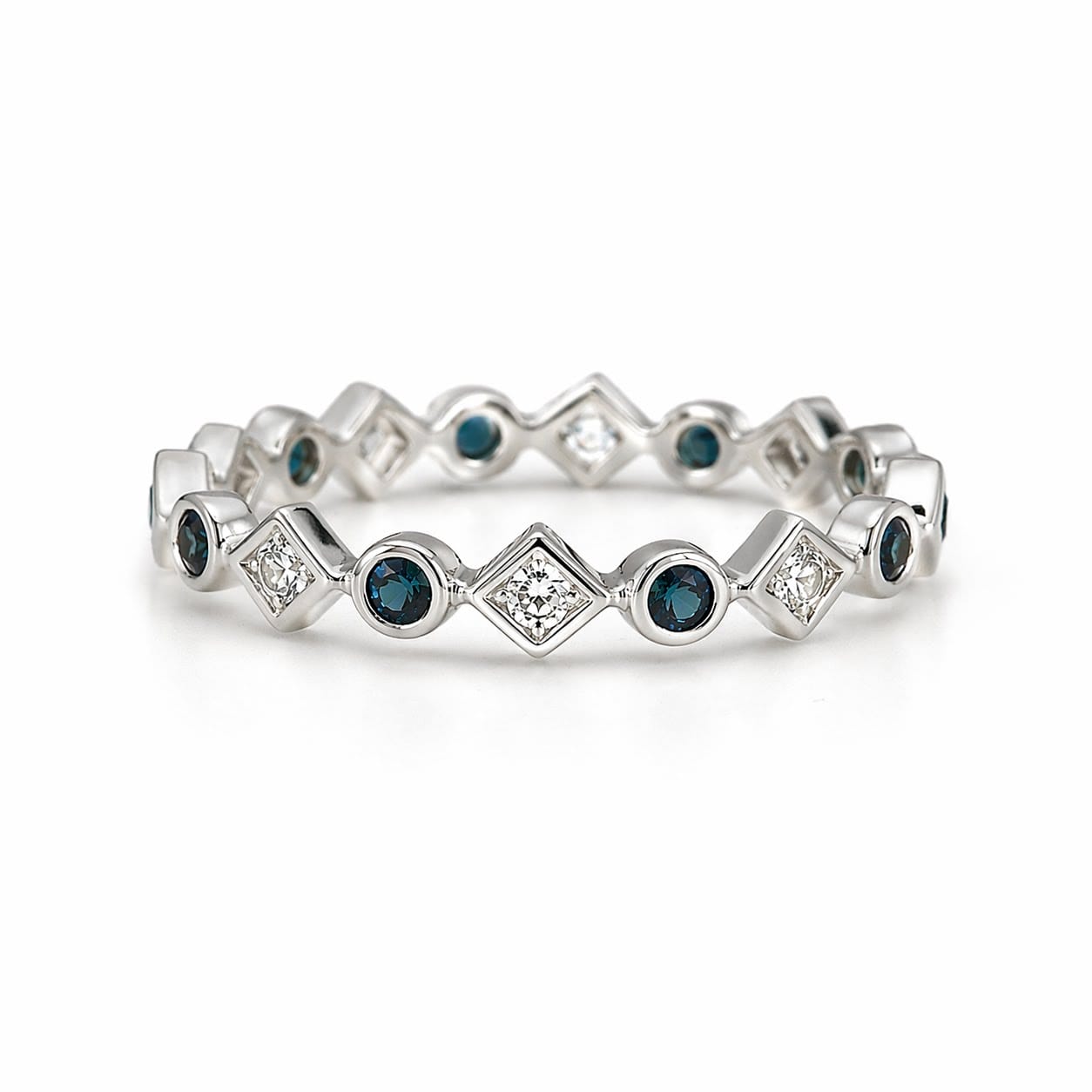 CLA RINGS Blue Diamond Eternity Band