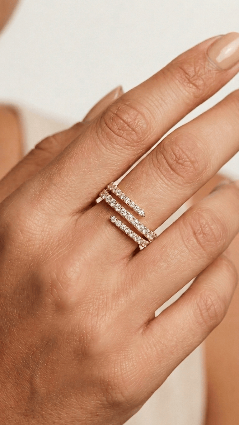 Carter Eve Jewelry RINGS Chunky Diamond Wrap Ring