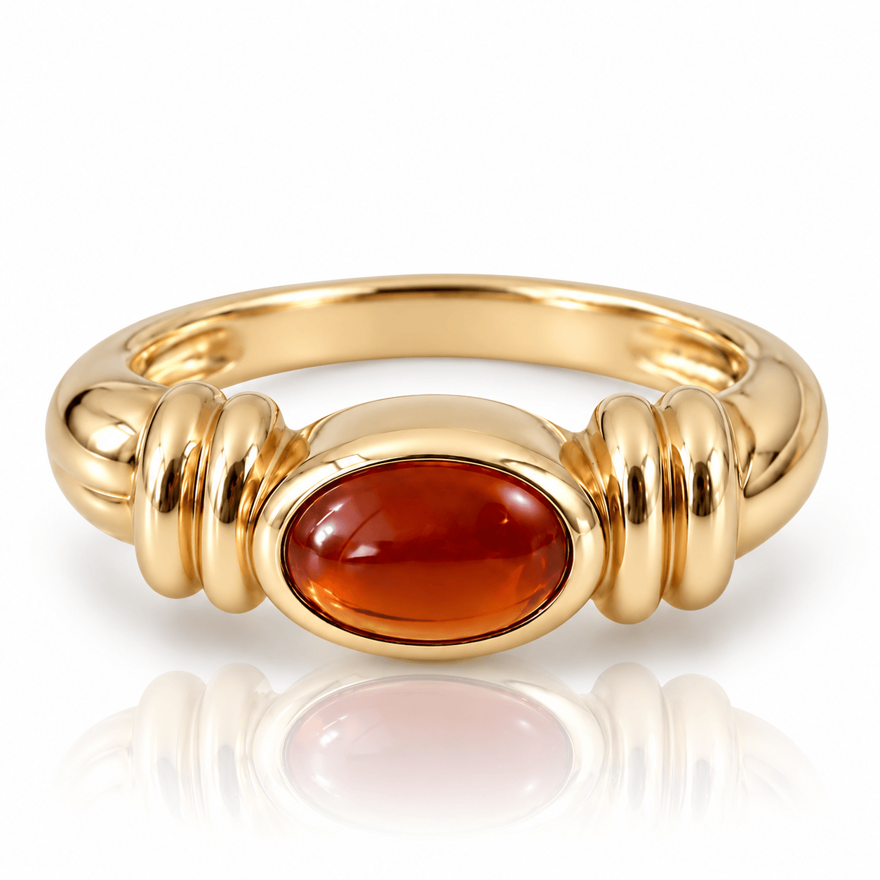 CLA RINGS Citrine Twist Band Ring
