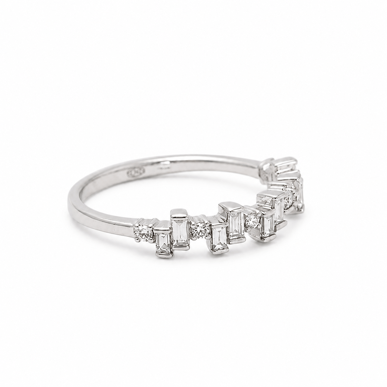 Curated Los Angeles RINGS Diamond Baguette Wedding Band