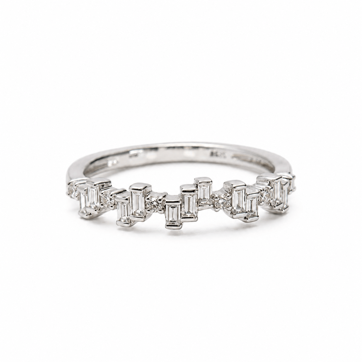 Curated Los Angeles RINGS Diamond Baguette Wedding Band