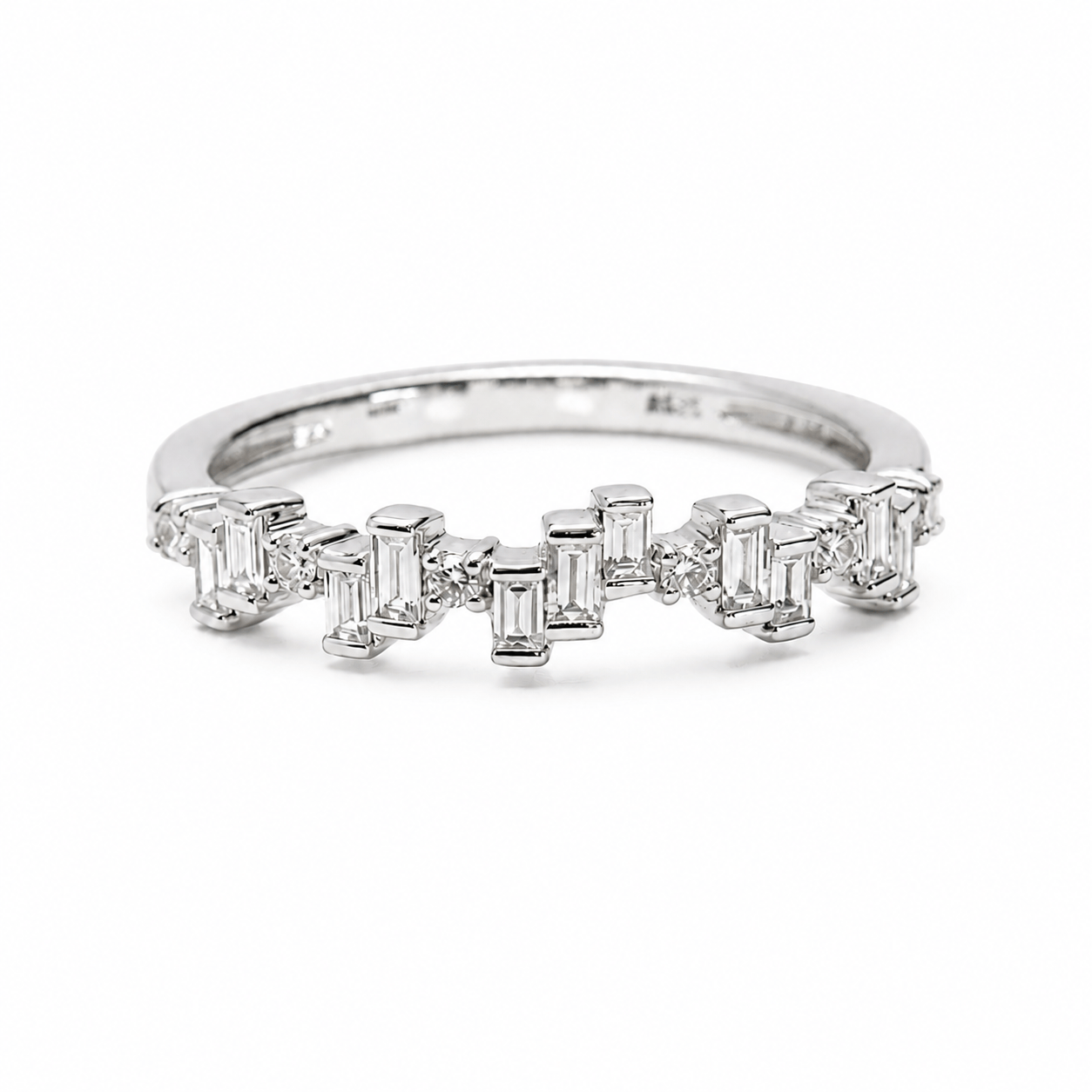 Curated Los Angeles RINGS Diamond Baguette Wedding Band