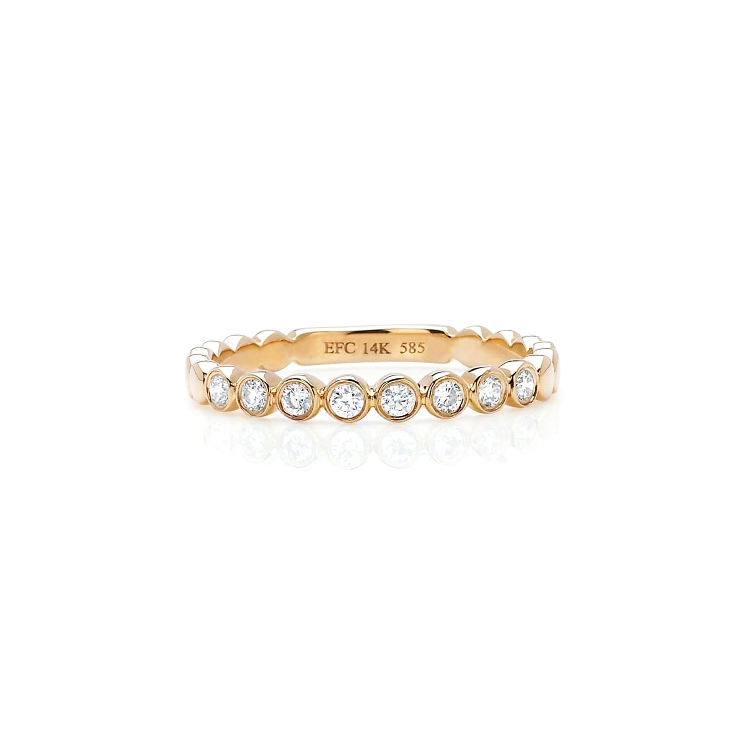 EF Collection RINGS Diamond Bezel Stack Ring