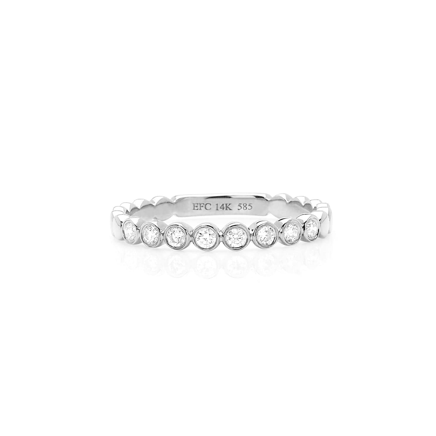 EF Collection RINGS Diamond Bezel Stack Ring